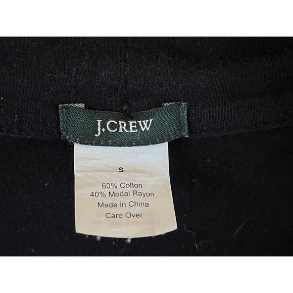 Women's J.Crew Black Open Front Cardigan over shirt. Size Small - Picture 5 of 7